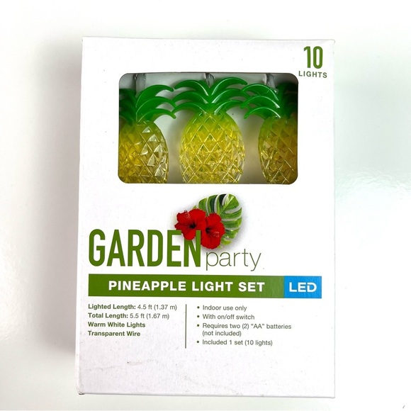 Other - Garden Party Pineapple LED String Light Set 5.5 feet Indoor Decorative Light New